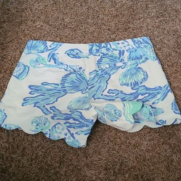 Lilly Pulitzer Size 4 The Buttercup Scalloped Shorts - Picture 5 of 12